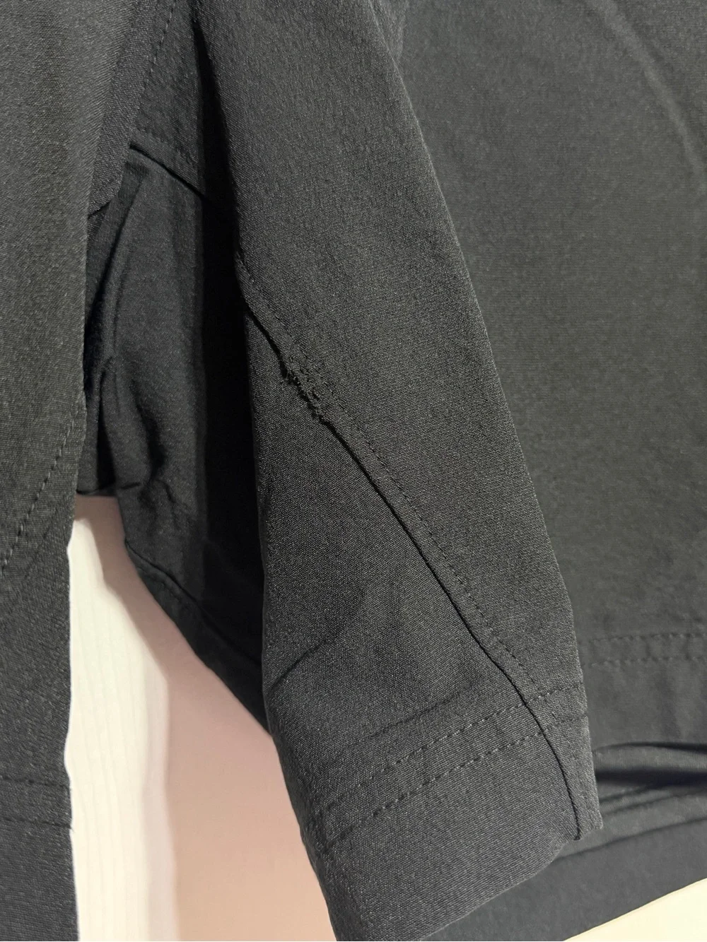 L.L. Bean men’s black padded cycling biking double layer shorts size Large